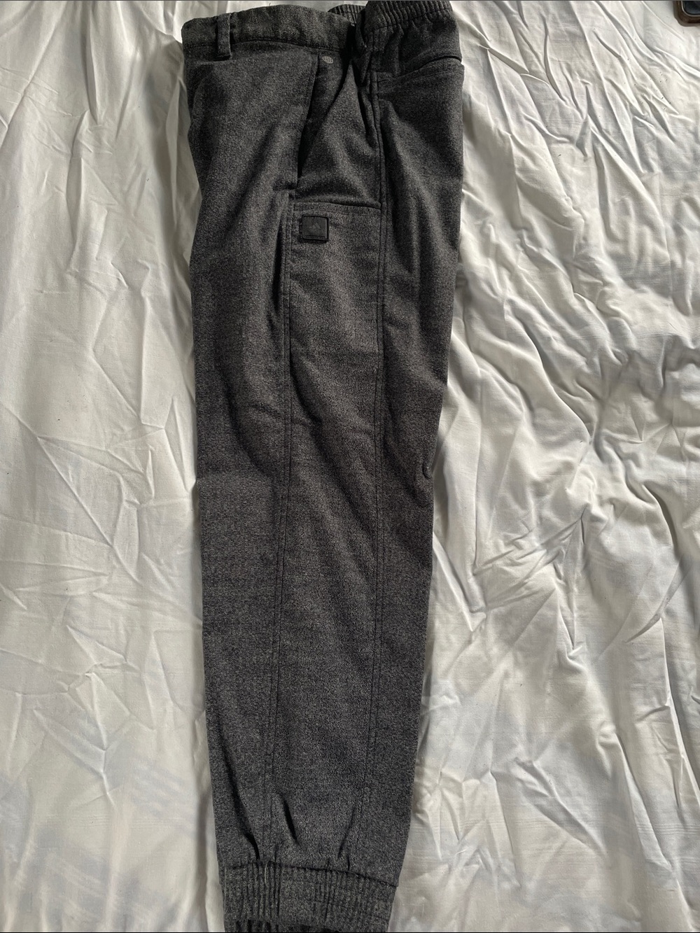 adidas Men's Dark Gray Athletic Jogger Pants